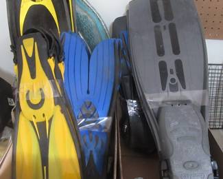 Flippers, goggles and snorkels.