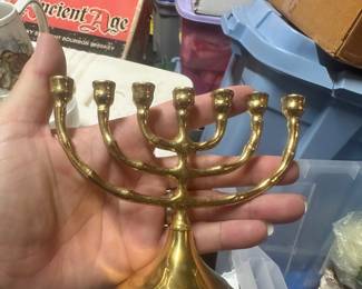 Brass menorah
