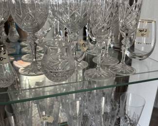 Crystal stemware and serving pieces