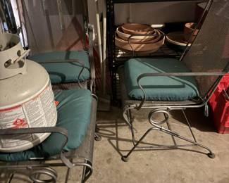 Metal chairs (part of 5pc patio table & chairs)