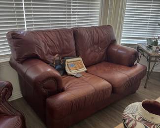 Leather two seat couch