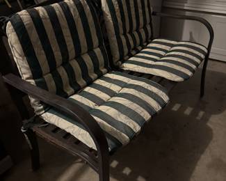 Metal love seat patio furniture