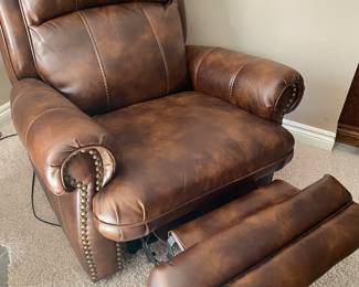Electric “lazy boy” faux leather chair -very comfortable! $450