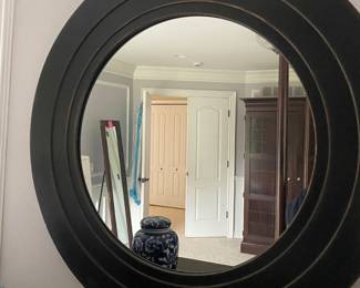 Dark brown wall mirror. $45
