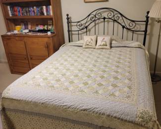 Queen Iron Headboard along with Mattress & Box Springs