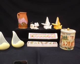 Candleholders           Ceramic ashtray/planter