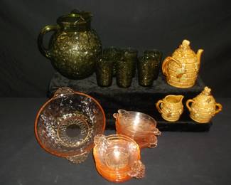 Vintage pitcher and glasses