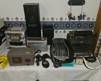 Working Knight Radio, Royal Typewriter, Emerson Stereo System