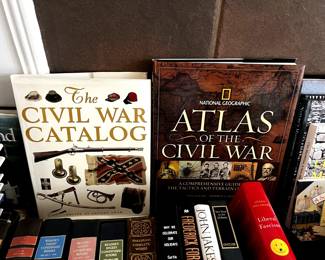 Hundreds of books. Lots of military, war, history and religious books as well as classics.