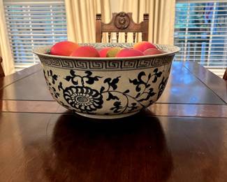 Bowl with fake mangos