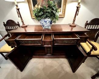 Dining room buffet with tons of storage. Matching dining table also available.