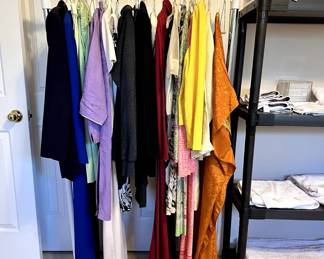 Lots of clothing including vintage and modern.
