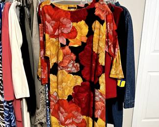 Lots of clothing including vintage and modern.