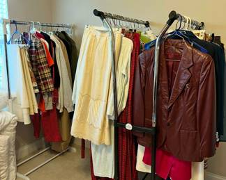 Lots of clothing including vintage and modern.