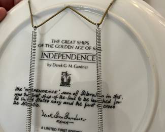 Series of nautical themed collectors plates