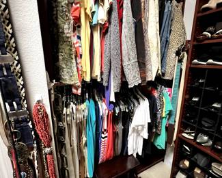 Lots of clothing including vintage and modern.