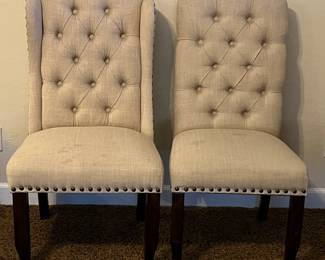 Tufted Dining Chairs w Nailhead Set/4