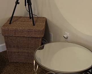 Lidded Basket, Drum Table, Light