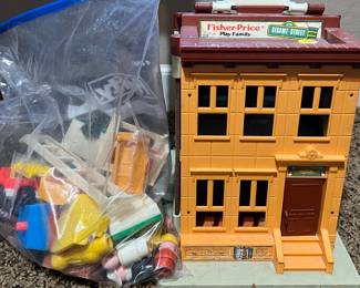 Vintage Fisher Price Sesame Street Playset
