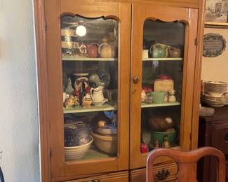 Antique cupboard full of Collectibles