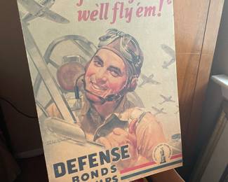 War Bonds Poster on board