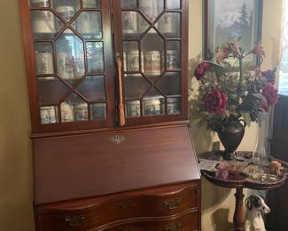 Antique Secretary with Beer Stein / Mug Collection