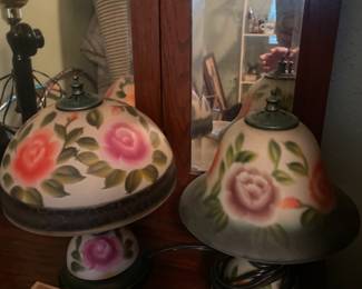 Two Floral Lamps