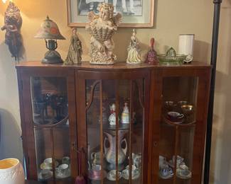 Art Deco Curio Cabinet full of Collectibles