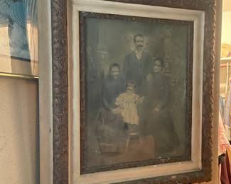 Antique Family Portrait, magnificent Frame