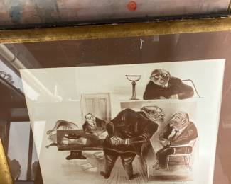 The Courtroom signed lithograph William Gropper