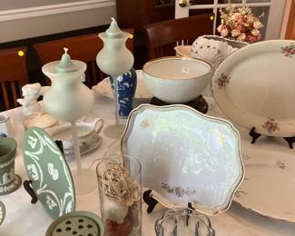 An assortment of vintage platters