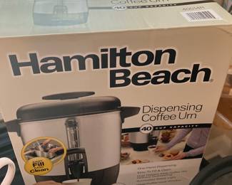 Hamilton Beach dispensing coffee Urn new