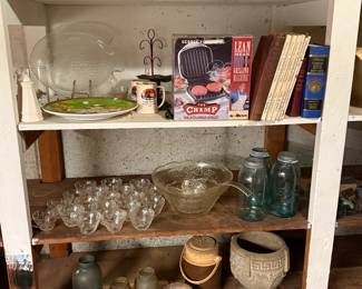 Punch Bowl Set/Canning Jars/Concrete Planter
