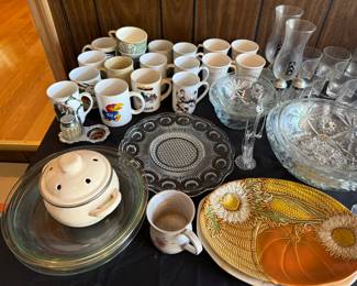 Coffee Mugs/Clear Depression Glass