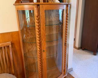 Curved Glass Curio Cabinet