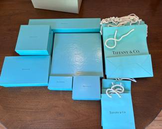 Empty Tiffany bags and boxes
