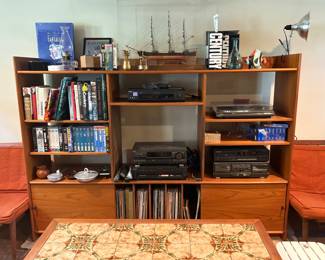 Teak wall unit