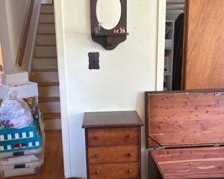 Lingerie chest, Lane cedar chest, Ethan Allen footstool