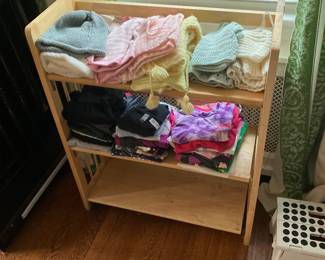 Hand knitted baby sweater and hats