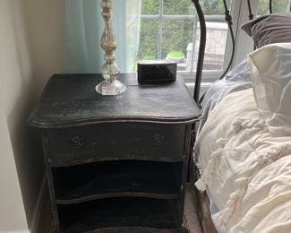 Matching Arhaus distressed end tables