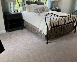 Metal bed and mattress