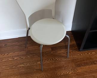 White plastic chair