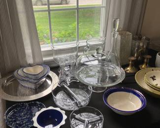 Assorted crystal and China