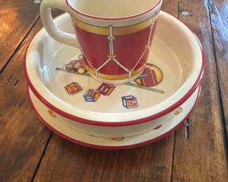 Tiffany, three-piece child’s dinner set