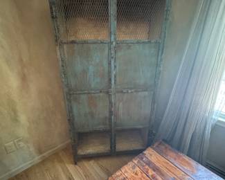 Industrial Metal Storage Cabinet Mid 20th Century