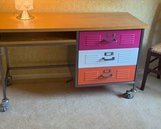 Retro Industrial Rolling Workstation