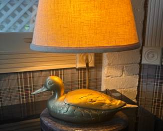 Brass Duck Lamp with storage