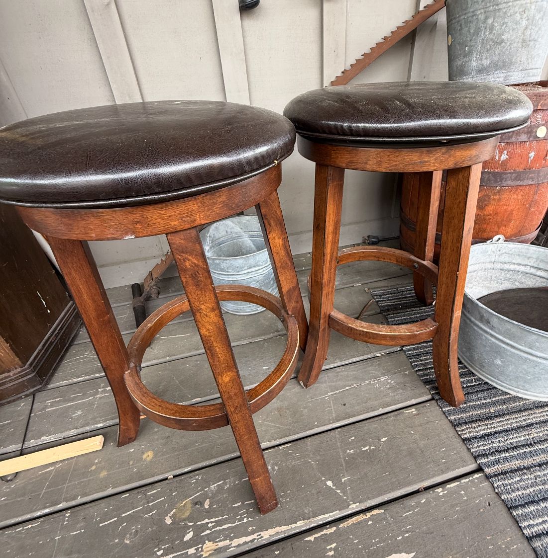 Wood stools
