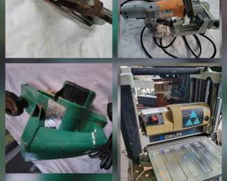 Woodworking Equipment
*Stanley - wood hand planes
*delta shopmaster planer model #TP 400LS - 12 ½”x6” Planer
*Chicago electric planer sku 3222 - 3 ¼” planer
*Chicago electric item# 38437 - 4” plate joine