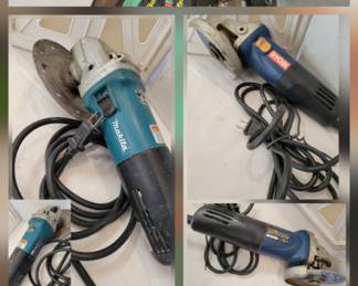 Power sanders, grinders and polishers
np = not pictured
*Lot of grinding discs - 4 1/2” - 5”,~20+
*Lot of grinding discs - >5 inch, ~10+ (np)
*makita - 4 ½” angle grinder(np)
*craftsman 257-192150 - ½ horsepower bench grinder
*Ryobi AG402 - 4 ½ inch angle grinder
*Makita 9565v- 5” angle grinder
*Craftsman Model 315.11650 - dual motion pad sander
*Black and decker No.9530 Type 1 - polisher,8” diameter,1/3 horsepower(np)
*Rigid 5 inch random orbital sander w/ air guard technology (np)
*porter cable 343 - random orbital sander
*porter cable 380 - ¼ sheet finish sander
*3m, Klingspor, norton - various sanding sheets, discs, screens, belts
*craftsman 315-22600 - industrial 4” belt sander (4” x 24”)
*(2) craftsman 315-11570 - sander polisher 2 speed 7”
*skil 593 - belt sander, 2.5” x 16”(np)